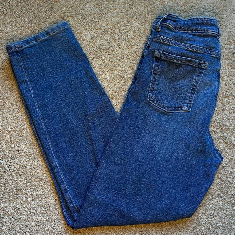 Amazon Essentials Cotton Blend Stretch Med Blue Denim Straight Jean Boys 16 Plus